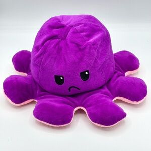 Sea Creature Octopus Reversible Mood Expression Double Sided Plushie
